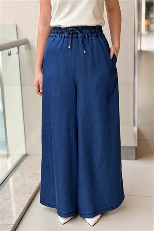 Sentez Mie Tenzel Geniş Paça Pantolon
