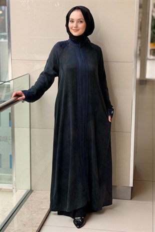 Missdalida Renkli Fermuarlı Uzun Kap