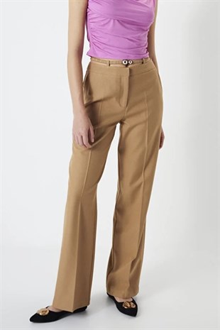 İpekyol Metal Aksesuarlı Straight Fit Pantolon