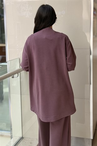 Nurcan Çetin Fermuar Detaylı Tunik Pantolon Takım