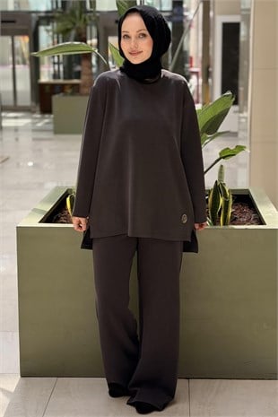 Ceremony Önü Logo İşlemeli Pantolonlu Takım