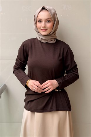 Ghisa Beli Tokalı Büzgülü Tunik