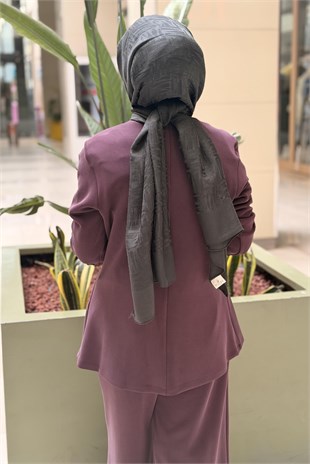 Nuss Asimetrik Pile Detaylı Tunik Pantolon Modal Takım