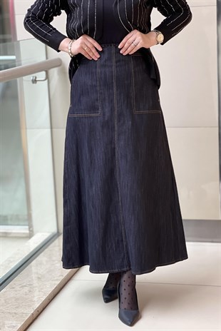 Ceremony Rivetli Denim Çan Etek