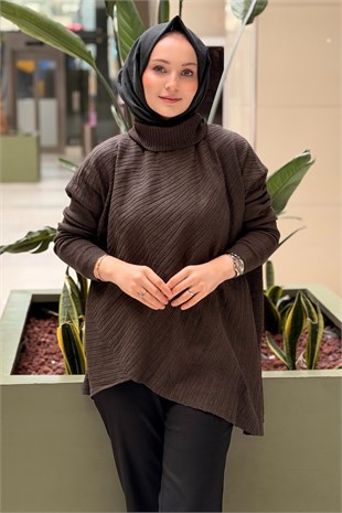 Ghisa Balıkçı Yaka Yarasa Kol Triko Tunik