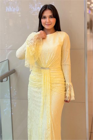 Fashion Night Lez Dantel Abiye Elbise