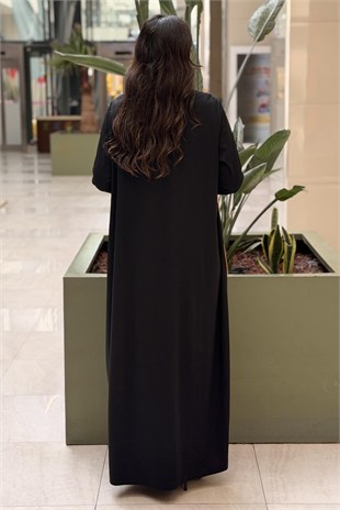 Heddy Desenli Güpür Kombinli Tam Boy Elbise