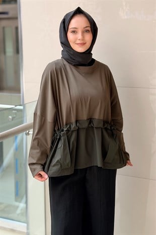 Ghisa Stoperli Torba Cepli Kumaş Mix Tunik