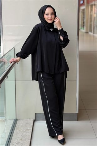 Ghisa Biye Detaylı Gömlek Pantolon Takım