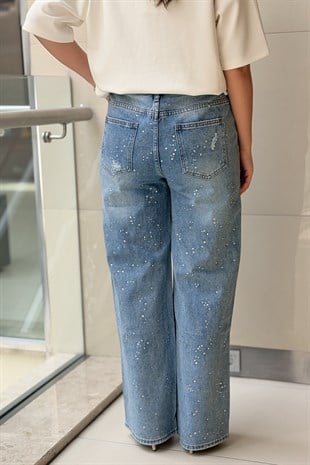 Ghisa Full Serpme Taş İşlemlei Jean Pantolon