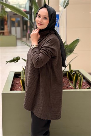Ghisa Balıkçı Yaka Yarasa Kol Triko Tunik
