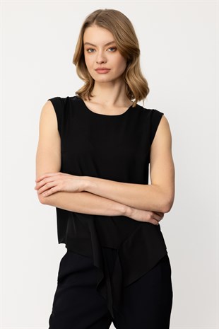 On Fashion Asimetrik Kolsuz Bluz