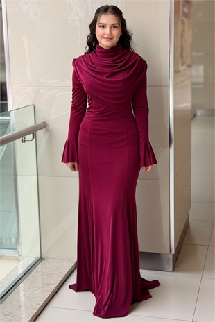 Fashion Night Degaje Yaka Abiye Elbise
