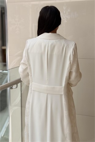 Matex Kruvaze Yaka Organze Kombinli İçli Dışlı B.Beden Abaya