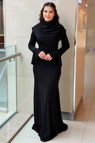 Fashion Night Degaje Yaka Abiye Elbise
