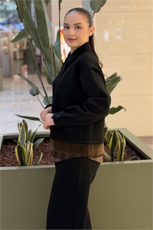 İpekyol Kontrast Katmanlı Oversize Gömlek
