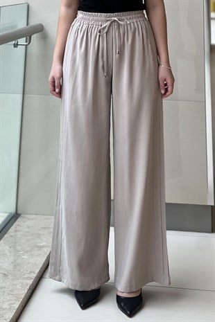 Sentez Ekvator Yanı Nervürlü Geniş Paça Pantolon