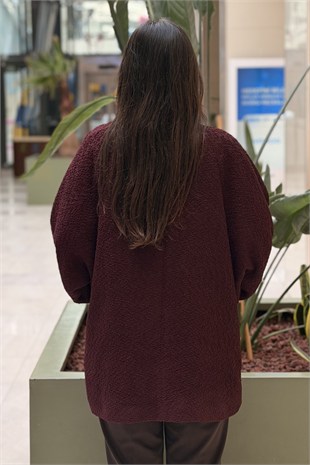 Kahma V Yaka Tek Düğme Oval Kesim Astarlı Kap