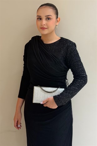 Mahal Bags Box Oval Kilitli Abiye Çanta
