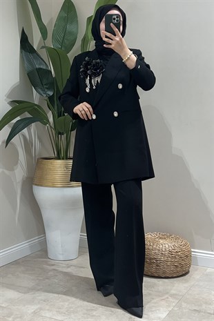 Senna Rose Stone Suit Takım