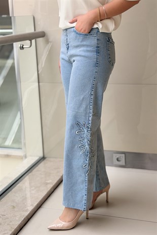 Mahal Pearly Denim Pantolon