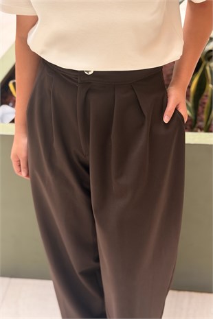 Ghisa Çift Pile Bol Pantolon