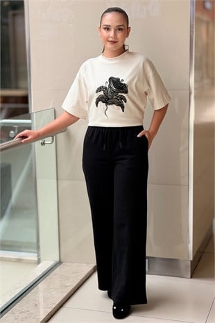 İpekyol Ayarlanabilir Bel Wide Leg Pantolon