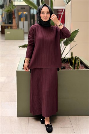 Nuss Fitilli Tunik Etek Merserize Takım