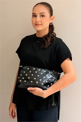 Mahal Bags a Taşlı Logolu Çapraz Çanta