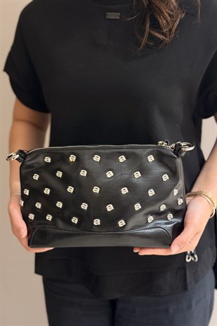 Mahal Bags a Taşlı Logolu Çapraz Çanta