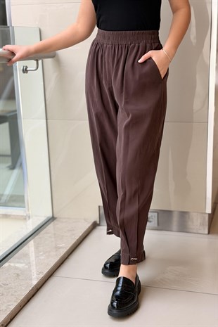 Sentez Titan Paça Pile Düğmeli Rahat Pantolon