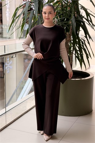 Missdalida Metal Düğme Detaylı Asimetrik Tunik