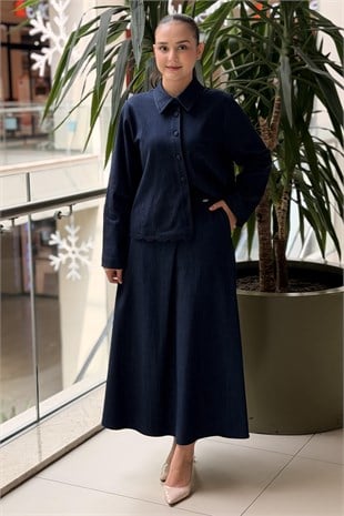 Missdalida Çan Kesim Denim Etek