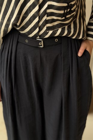 Twist Pileli Wide Leg Pantolon