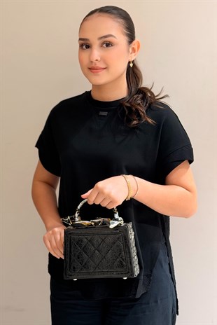 Mahal Bags Diamond Kilit Kutu Çapraz Askılı Çanta