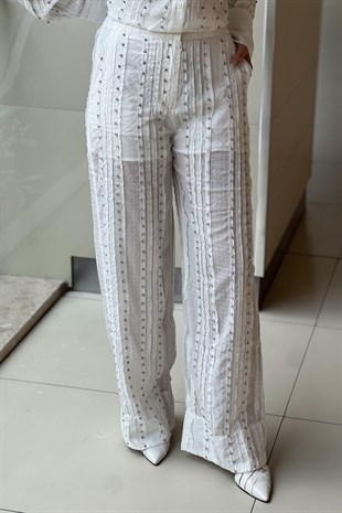 İpekyol Strass Taş Baskılı Pantolon