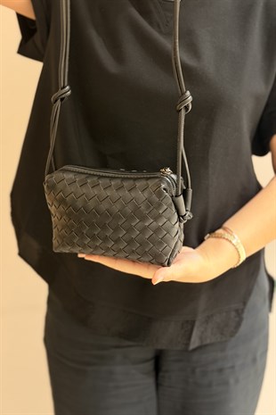 Mahal Bags Örgü Desenli Çapraz Çanta