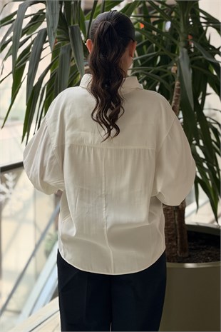 İpekyol Dökümlü Yaka Oversize Gömlek