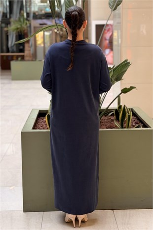 Ceremony Önü Şerit Fermuar Detaylı Bora Elbise