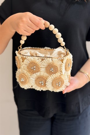 Mahal Bags Bambu El Tutma El İşleme Handmade Çanta