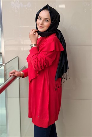 Ghisa Dik Yaka Asimetrik Merserize Tunik