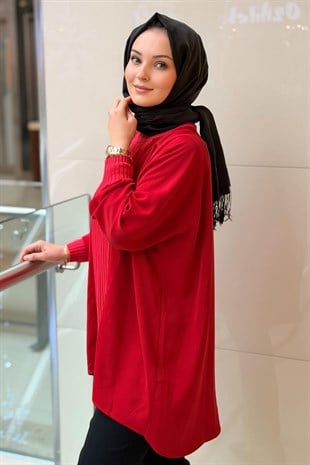 Ghisa Önü Merserize Fitil Detaylı Tunik