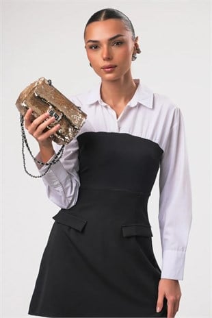 Ccs Kapaklı Çapraz Askılı Pul Payet Çanta