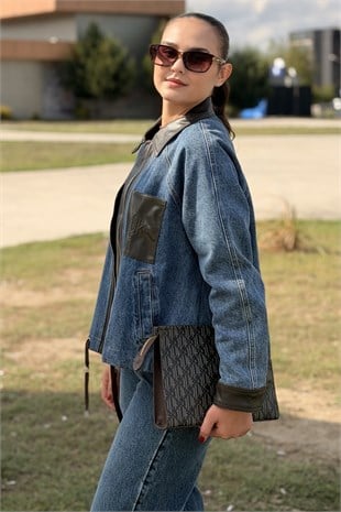 İpekyol Kumaş Mix Denim Ceket
