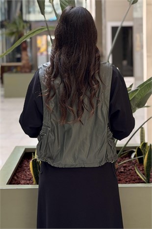 Ceremony Fermuarlı Deri Kombinli Bomber Nero Ceket
