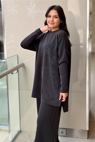 Nurcan Çetin Çiçek Baskılı Tunik Pantolon