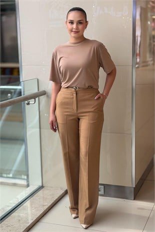 İpekyol Metal Aksesuarlı Straight Fit Pantolon