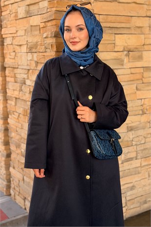 Ghisa Gömlek Yaka Yandan Çıtçıtlı Kuşaklı Astarlı Trenç