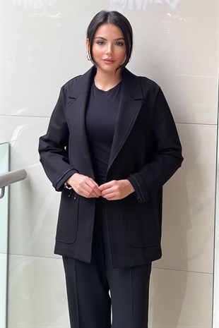 İpekyol Çift Cepli Düğmesiz Ceket