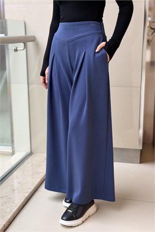 Ghisa A pileli Bol Paça Modal Pantalon